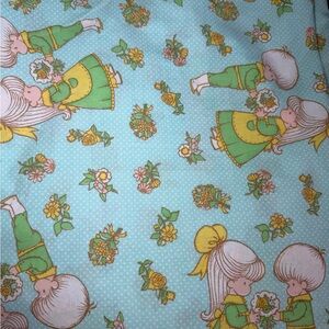 VTG 1975 Joan Walsh Anglund Fabric Dot Twin Sheet Set UTICA Wolfpit JPStevens